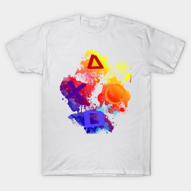 PS4 Buttons T-Shirt by Lore Vendibles